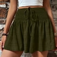 thumbnail image 1 of Pitauce Womens Smocked High Waisted Skort Summer Casual Boho Ruffle Skorts Flowy Shorts Vacation Party Beach Shorts, 1 of 8