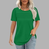 Women's V-Neck Hollow Out T-Shirt - Loose Fit Summer Tops For 2025 Beach Vacation