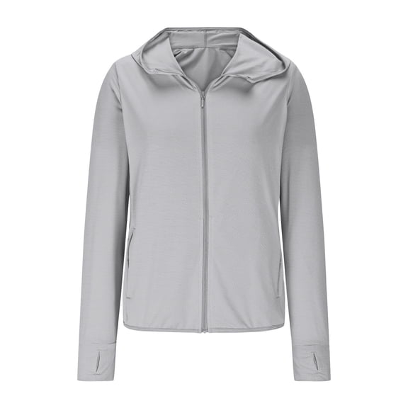 Pitauce Womens UPF 50+ Sun Protection Hoodie Jacket Plus Size Rash Guard Lightweight Long Sleeve Sun Shirt with Pocket, Lightweight & Breathable