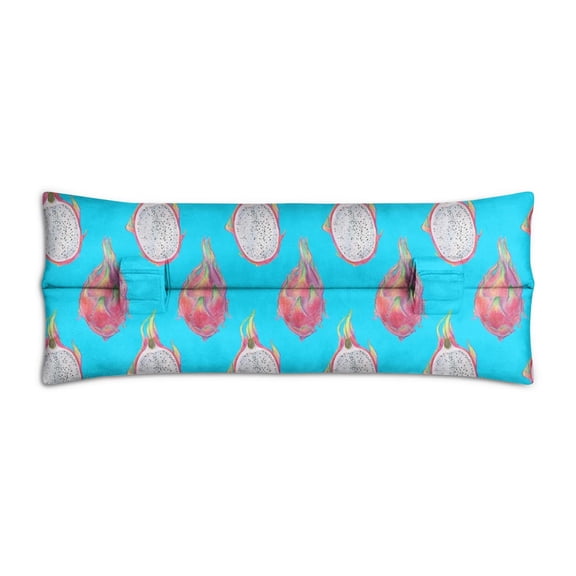 Pitaya Dragon Fruit Print Seatbelt Pillow for Post-Surgery Comfort - Mastectomy Breast Cancer Heart Surgery Recovery Cushion with Soft Plush Cover & Secure Straps (Exotic Tropical Aesthetic Design)
