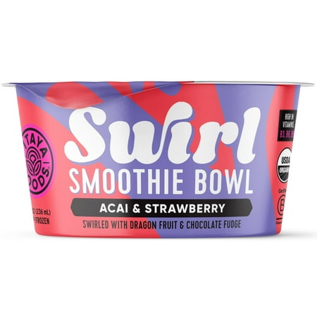 Pitaya Foods Acai and Strawberry Swirl Smoothie Bowl, 8 fl oz