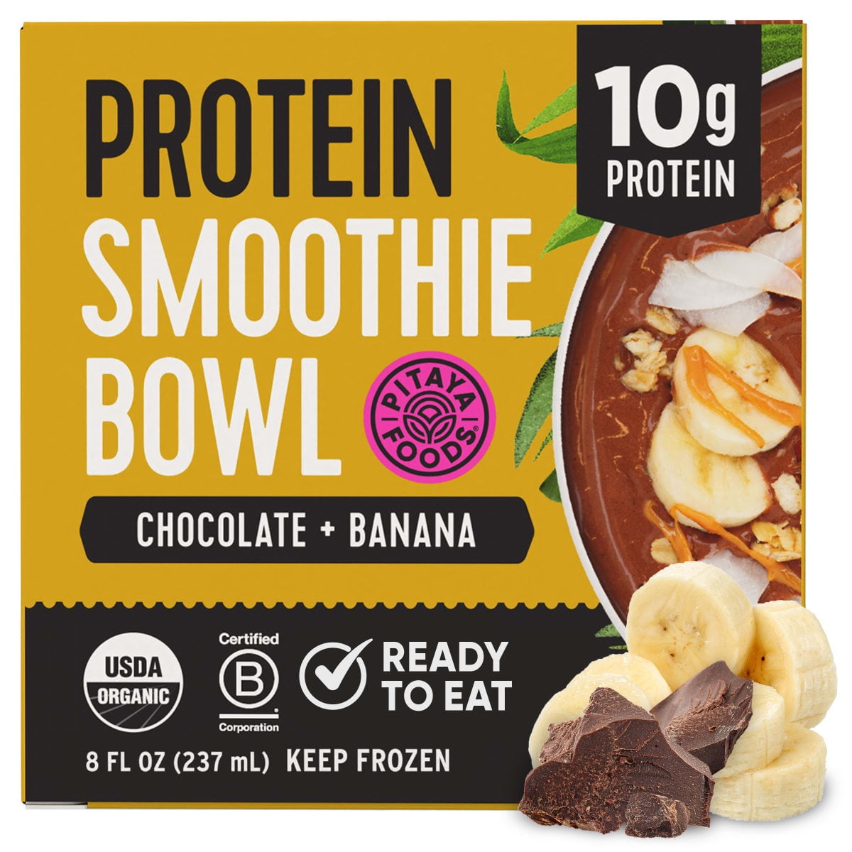 Pitaya Foods Chocolate Banana Smoothie Bowl 8oz - rated 4 stars from 358 reviews