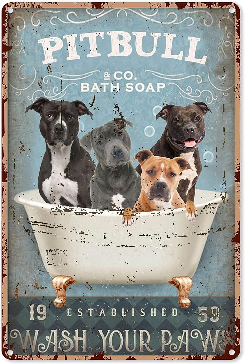 Diamond Painting Kit For Adults - 5D Cute Black Pitbull Dog Full Drill DIY Gem Art, 12x16 Inch