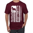 thumbnail image 1 of Pitbull Dad Dog Dag Funny Gift | Mens Dog Lover Graphic T-Shirt, Maroon, 2XL, 1 of 4