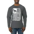 thumbnail image 1 of Pitbull Dad Dog Dag Funny Gift | Mens Dog Lover Long Sleeve T-Shirt, Charcoal, X-Large, 1 of 4