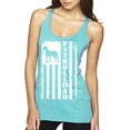 thumbnail image 1 of Pitbull Dad Dog Dag Funny Gift | Womens Dog Lover Premium Tri-Blend Racerback Tank Top, Tahiti Blue, Small, 1 of 4