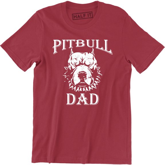 Pitbull Dad Men's Dog Pet Lover Fathers Day Funny Humor Super Hero T-Shirt