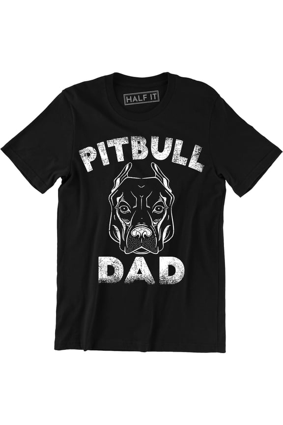 Pitbull Dad Men's Dog Pet Lover Fathers Day Funny Humor Super Hero Tee Shirt