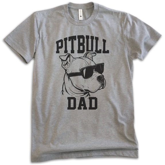 Pitbull Dad T-shirt, Unisex Men's Shirt, Pit Bull Terrier Owner, Best Dog Dad Gift, Dark Heather Gray, 4X-Large