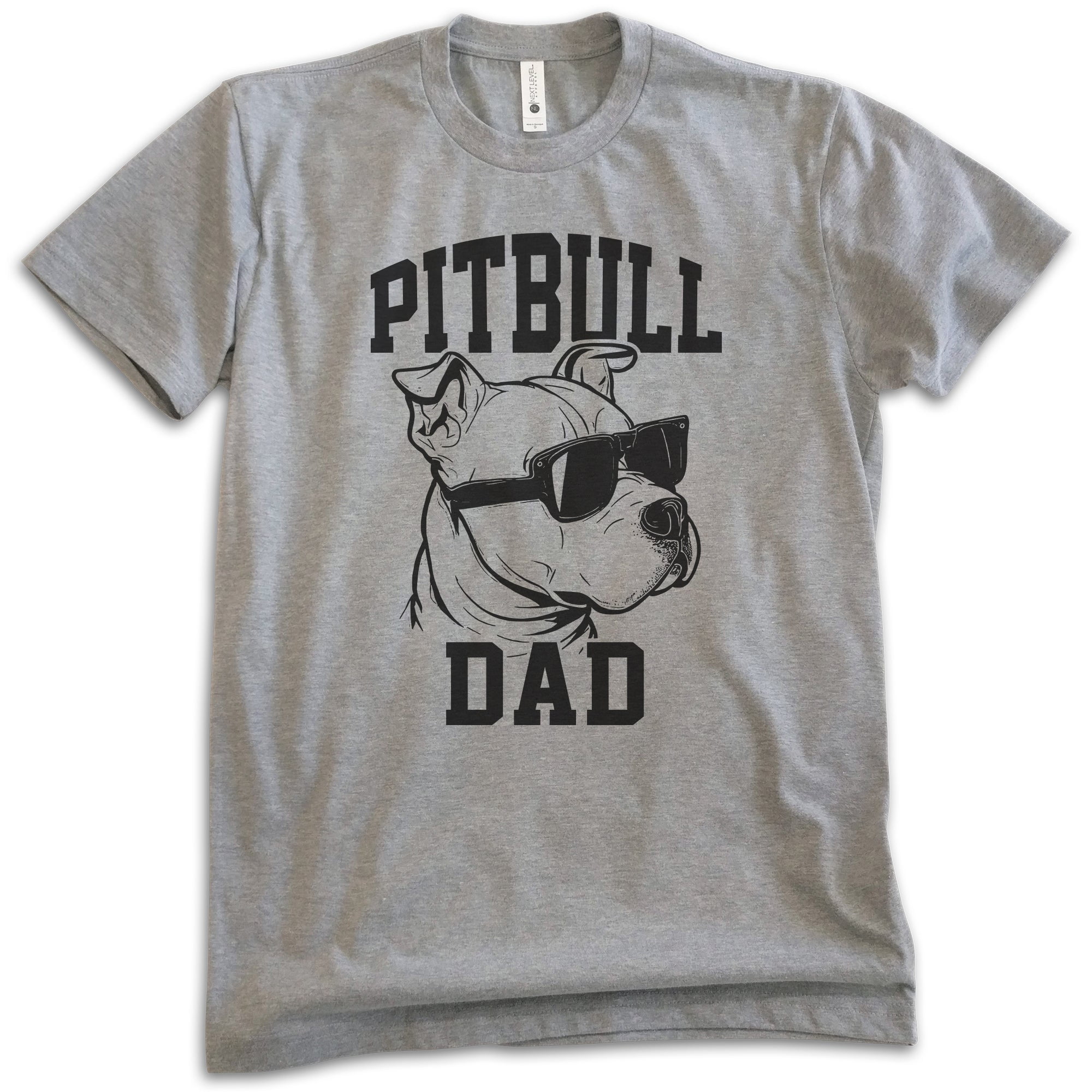 Pitbull Dad T shirt Unisex Men s Shirt Pit Bull Terrier Owner Best Dog Dad Gift Dark Heather Gray X Small Walmart