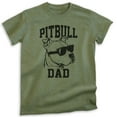 thumbnail image 1 of Pitbull Dad T-shirt, Unisex Men's Shirt, Pit Bull Terrier Owner, Best Dog Dad Gift, Heather Military Green, Medium, 1 of 6