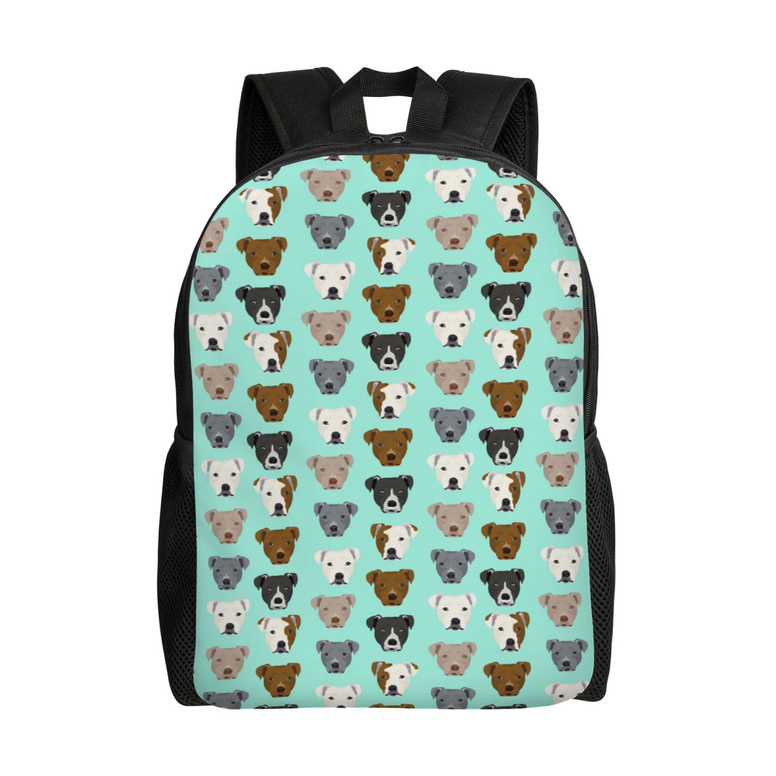 Pitbull Dog Faces (5) Travel Backpack for Men Women 15.6 Inch Classical