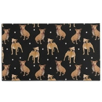 Pitbull Dog and Footprint Door Rugs,Washable Non Slip Door Mats Indoor,Decorative Door Mats,Entry Mat Indoor for Entrance,Bedroom,Kitchen,Bathroom,17"x30"