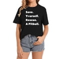 thumbnail image 1 of Pitbull Dog Shirt, Save Yourself Rescue A Pitbull T-Shirt, 1 of 5
