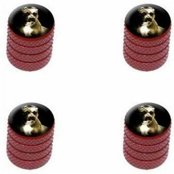 Pitbull Dog Tire Rim Wheel Aluminum Valve Stem Caps, Multiple Colors