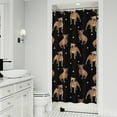 thumbnail image 1 of Pitbull Dog and Footprint Shower Curtain 36"x72" ,Bathroom Decorative Shower Curtains Set with 12 Hooks,Modern Waterproof Washable Shower Curtain, 1 of 6