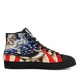 thumbnail image 1 of Pitbull Dogs High Top Canvas Shoes Sneakers Black Size 7, 1 of 2