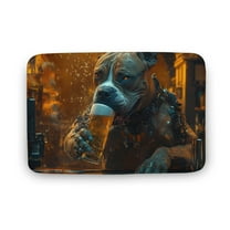 Pitbull Drinking Beer in A Bar Welcome Door Mat for Home Entrance Outdoors Mats Entry Rugs Non Slip Coral Velvet Inside Floor Mats 15.7"x23.6"