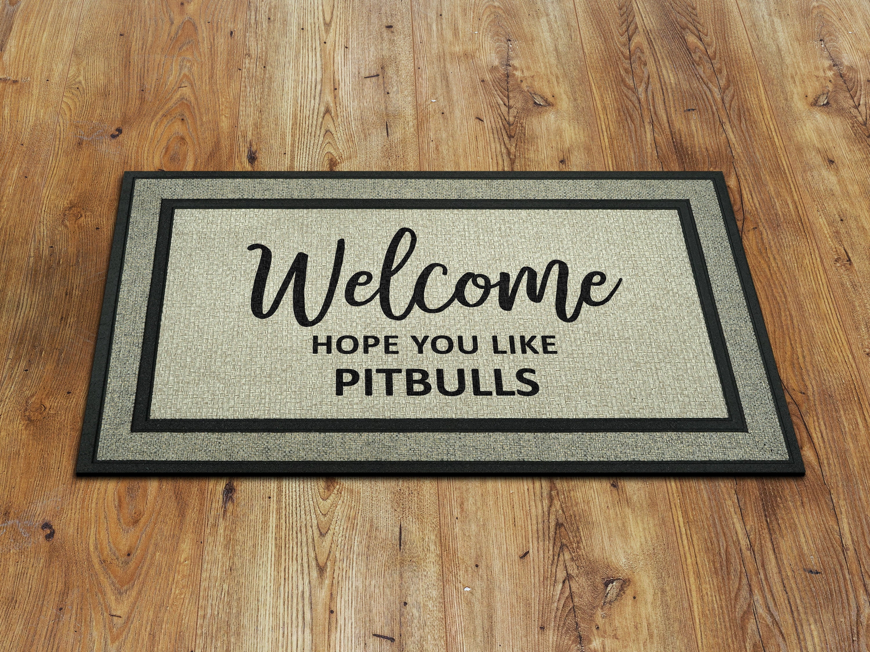 Pitbull Funny Dogs Door Mat Pitbulls Doormat Funny Rubber Mat Pitbulls