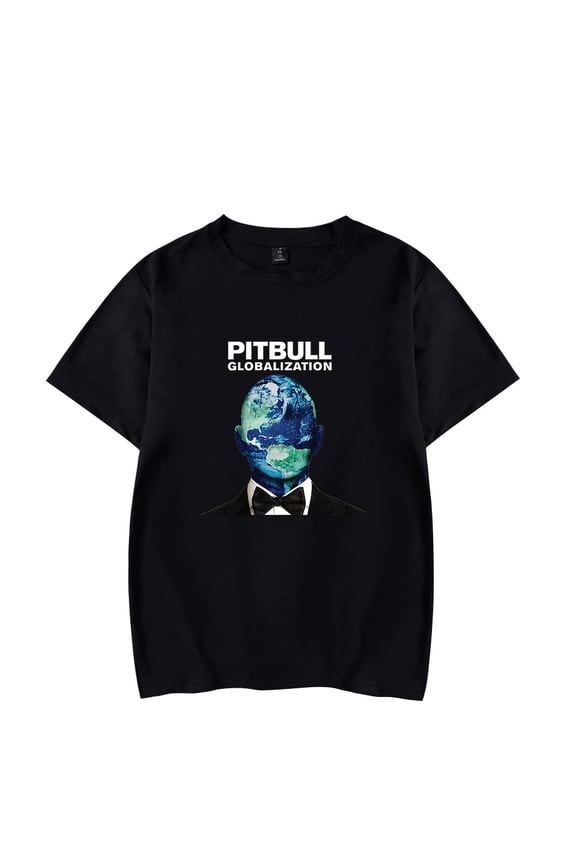Pitbull Globalization T-Shirt Merch Rapper For Women/Men Unisex O-neck Casuals Short Sleeve Tshirt Streetwear
