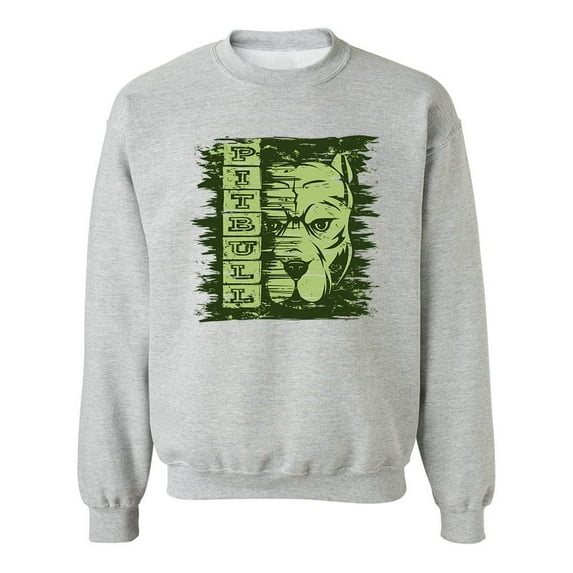 Pitbull Head Design. Sweatshirt Men -Image by Shutterstock, Male Large