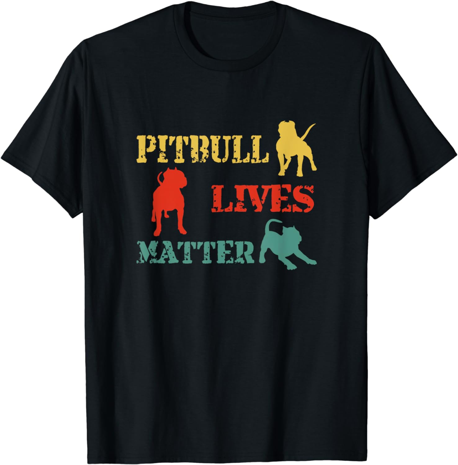 Pitbull Lives Matter Pitts Design For Dog Moms & Dog Dads T-Shirt ...