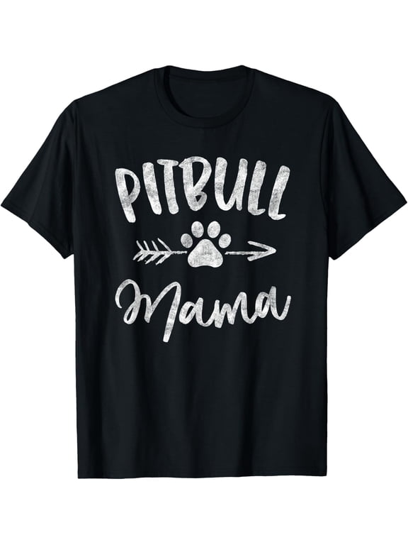 Pitbull Mama Shirt Pit bull Lover Owner Gifts Dog Pittie Mom T-Shirt men and women can wear, black, white, gifts