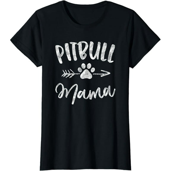 Pitbull Mama Shirt Pit bull Lover Owner Gifts Dog Pittie Mom T-Shirt