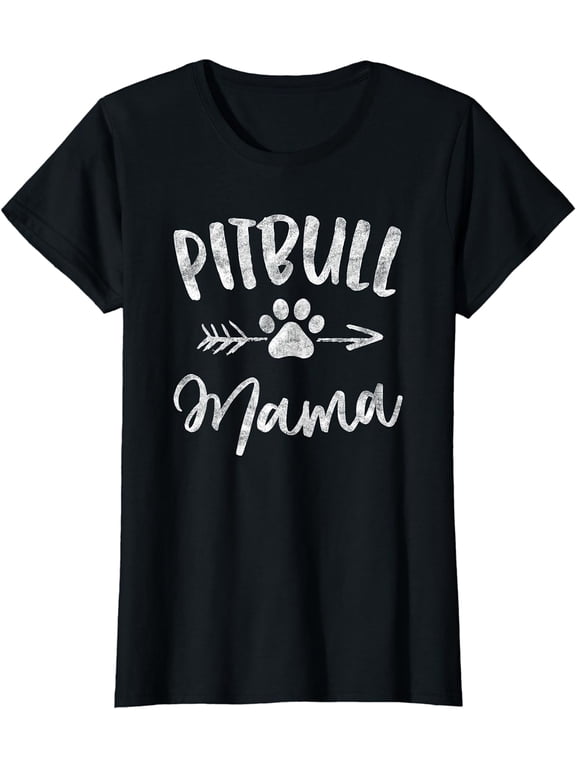 Pitbull Mama Shirt Pit bull Lover Owner Gifts Dog Pittie Mom T-Shirt