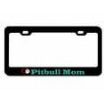 thumbnail image 1 of Pitbull Mom Dog Lovers Style Metal License Plate Frame Personalized/Car Accessories Car Tag Holder Cover (Black/Turquoise), 1 of 2