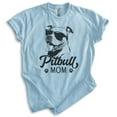 thumbnail image 1 of Pitbull Mom T-shirt, Unisex Women's Shirt, Pit Bull Terrier Owner, Best Dog Mom Gift, Heather Light Blue, Small, 1 of 6