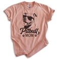 thumbnail image 1 of Pitbull Mom T-shirt, Unisex Women's Shirt, Pit Bull Terrier Owner, Best Dog Mom Gift, Heather Sunset, Medium, 1 of 6