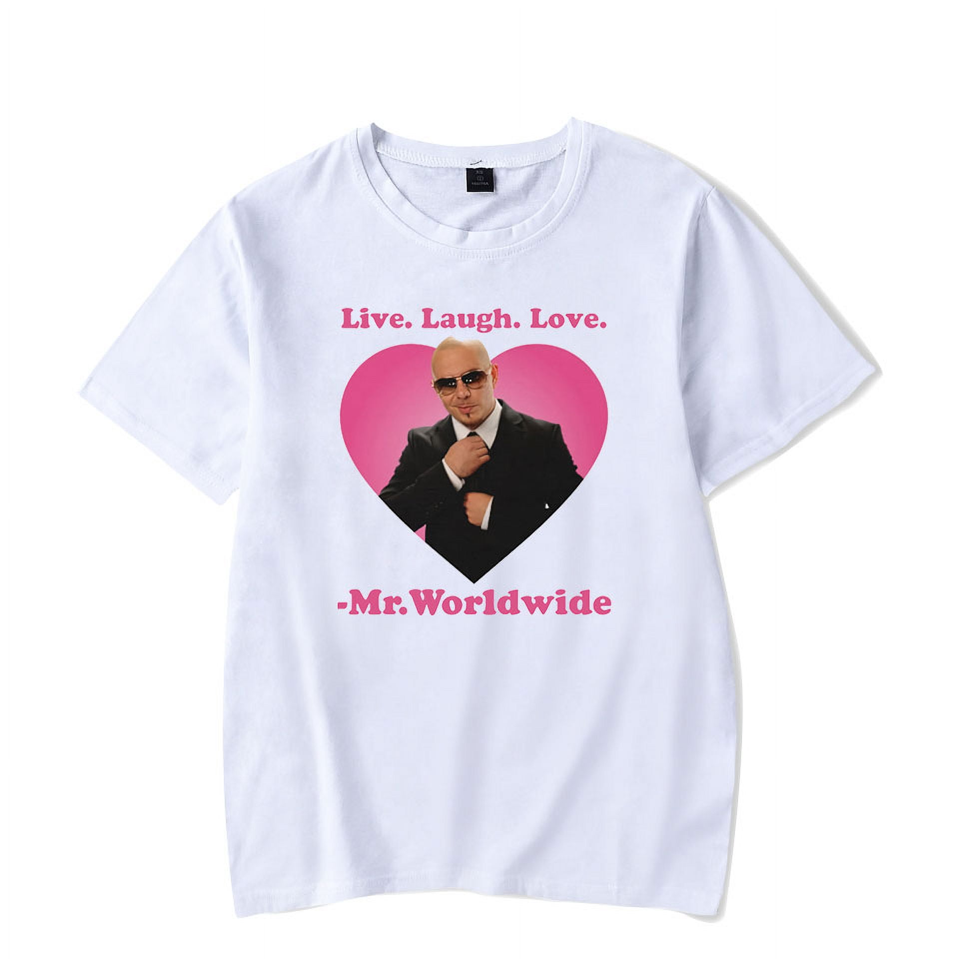Pitbull Mr.Worldwide Rapper T Shirt Merch For Women/Men Unisex O-neck  Casuals Short Sleeve Top 