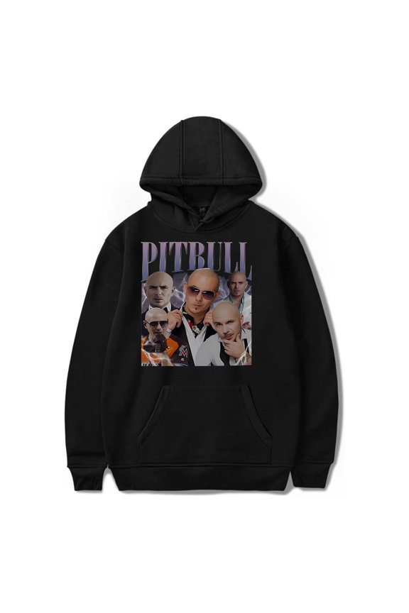 Pitbull Mr.Worldwide merch hooded drawstring pocket sweatshirt men/women Pullovers