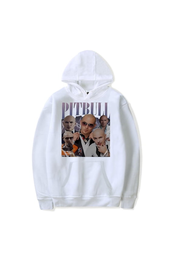 Pitbull Mr.Worldwide merch  hooded  drawstring pocket sweatshirt men/women Pullovers