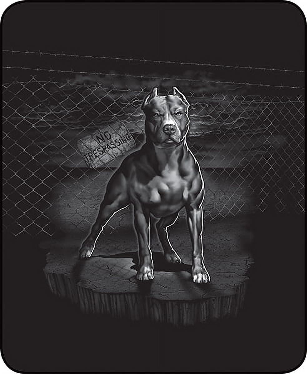 Pitbull No Trespassing Mink Blanket Walmart