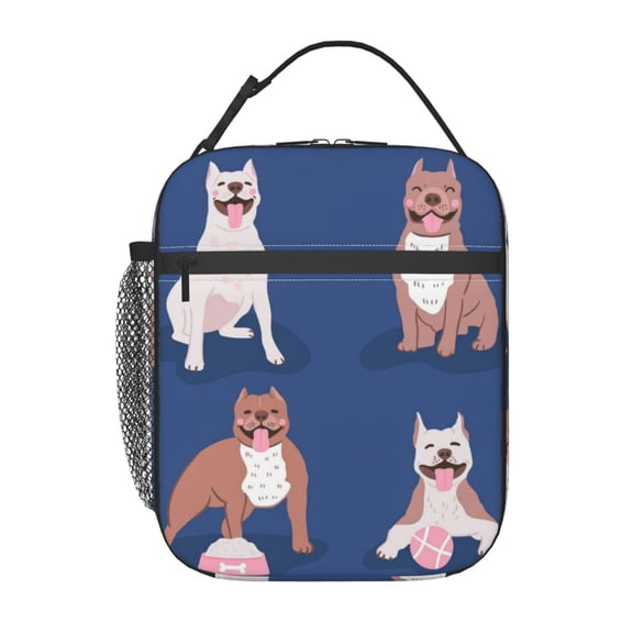 Pitbull Pack Insulated Lunch Bag - Cute Tote With Large Capacity, Reusable Cooler For Women And Men At Work, Picnic, Travel, Office & Beach