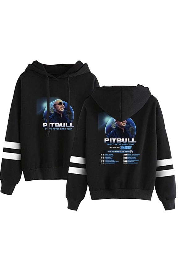 Pitbull Party After Dark Tour 2025 Sweatshirt Merch Men/Women Unisex Long Sleeve Hooded Fashion Streetwear
