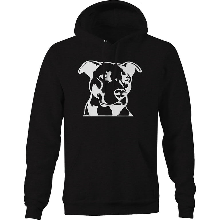Pitbull Pitty Dog Hoodies for Men Large Black Walmart