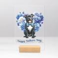 thumbnail image 1 of Pitbull Proud Dad Happy Father's Day Acrylic Plaque Sign Ashwood Base Terrier Dog Lover Home Desk Decor - 02008, 1 of 5