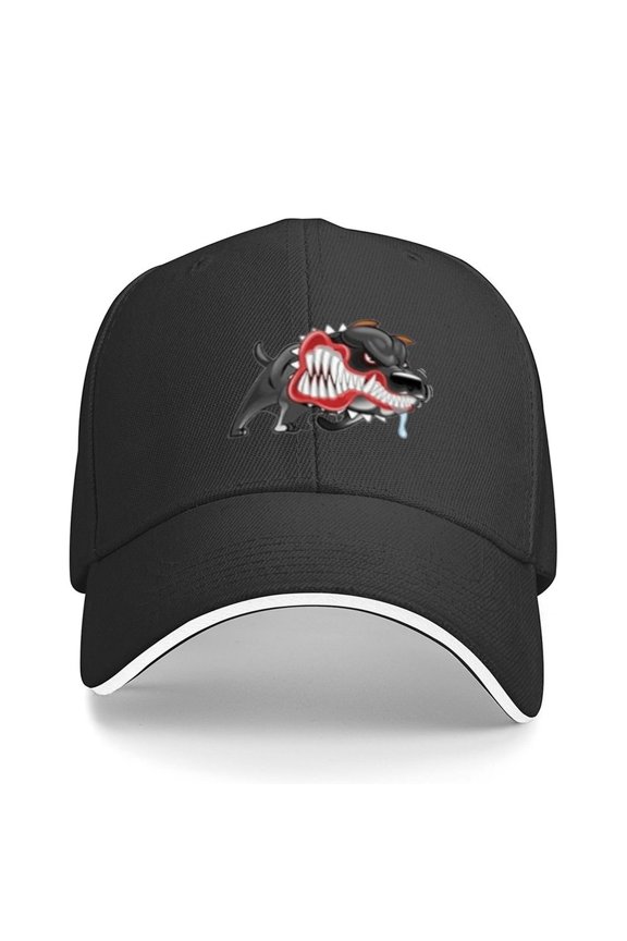 Pitbull Slobber Print Baseball Cap Adjustable Strap for Running Workouts and Outdoor Activities All Seasons,Adult One Size Fits All