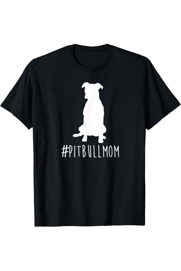 #PitbullMom T-Shirt. Hashtag Pit Bull Mom Tee Shirt.