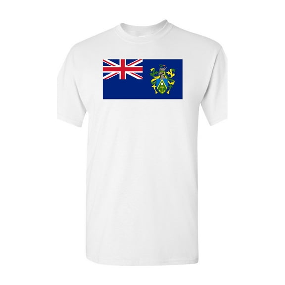 Pitcairn Islands Country Flag Adult DT T-Shirt Tee