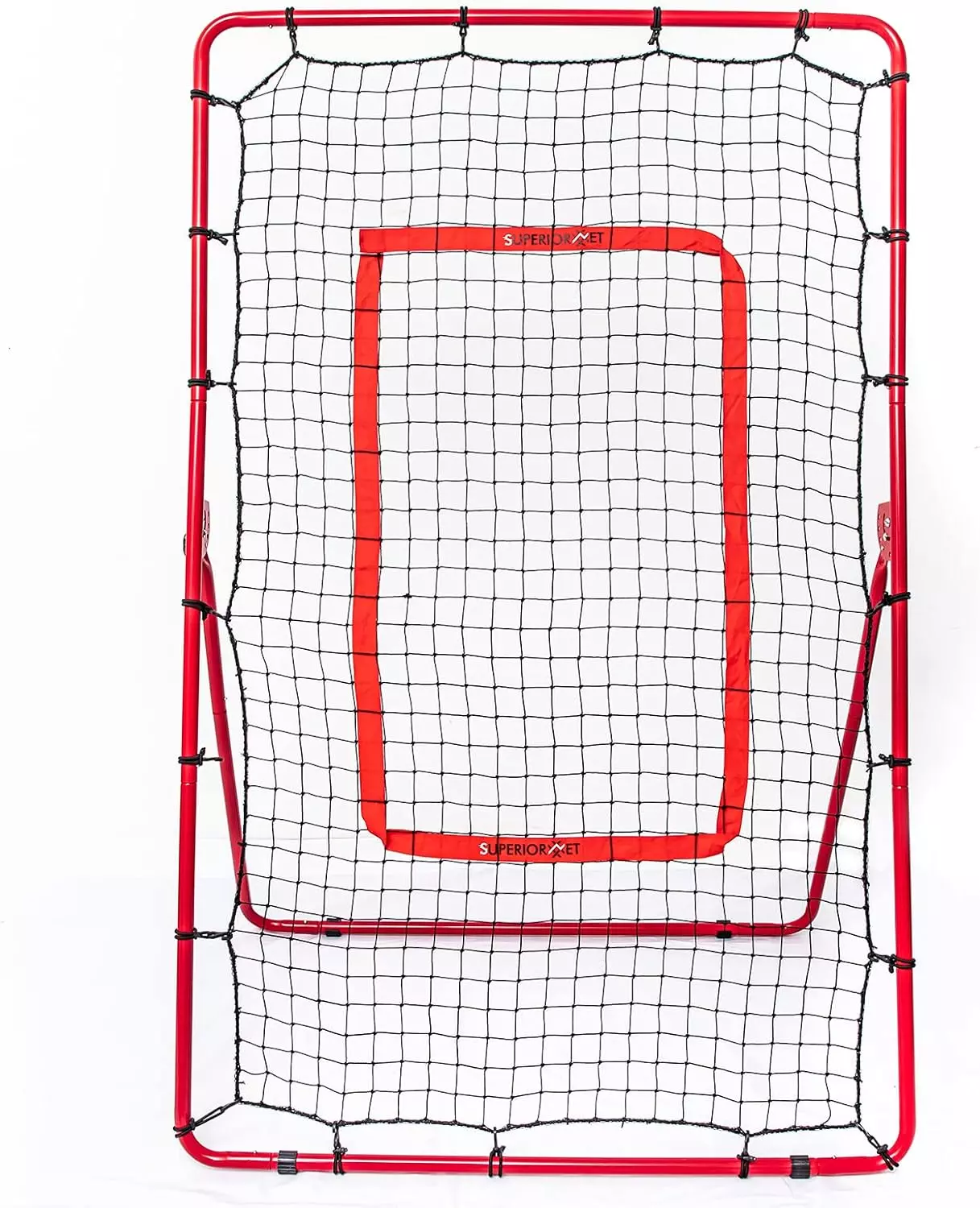 VEVOR Filet de rebond pour baseball et softball, Filet de rebond PitchBack de 4 x 5,5 pi, Filet de rebond pour entraînement de lancer avec cible de lancer, Filet de rebond pour