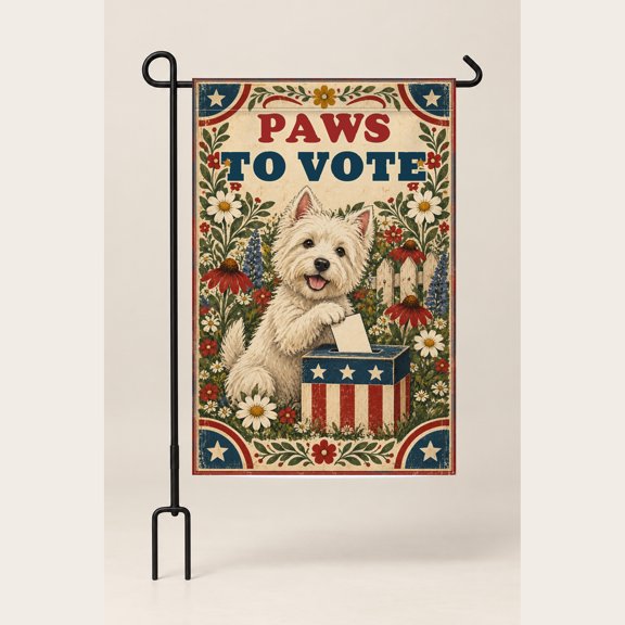 Pitch Dark Garden Flag, Double-Sided Vintage Election Design 042, 28 x 40 in
