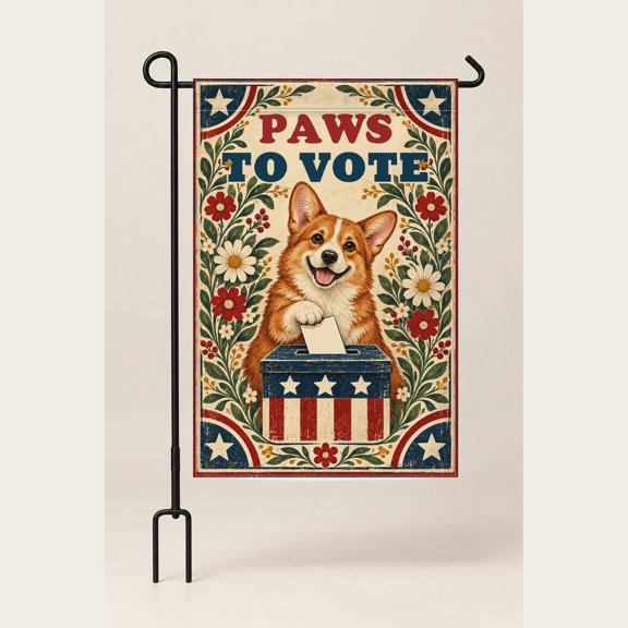 Pitch Dark Garden Flag, Double-Sided Vintage Election Design 044, 12 x 18 in