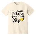 thumbnail image 1 of Pitch Don’t Kill My Vibe Funny Softball Player Comfort Color T-Shirt, Unisex, up to size 4XL, 1 of 4