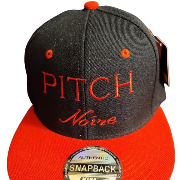 Pitch Noire Men’s Authentic Snapback Cap with Embroidered Logo – Premium Adjustable Flat Brim Hat
