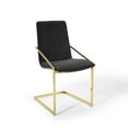 thumbnail image 1 of Modway Pitch 20.5" Velvet and Stainless Steel Dining Armchair in Gold/Black, 1 of 7
