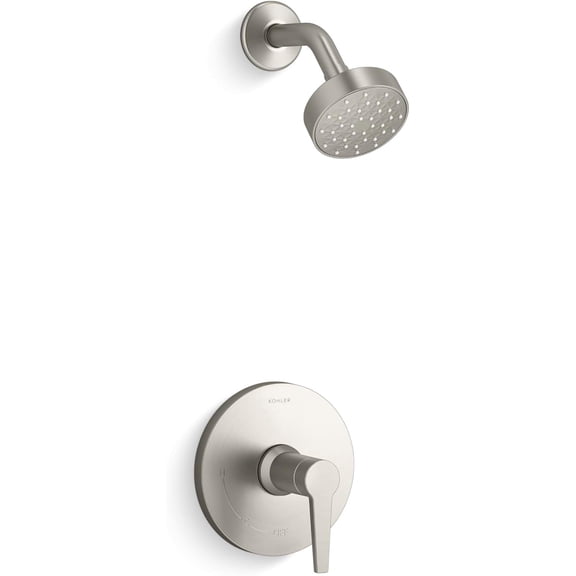 Pitch Rite-Temp Shower Trim Kit, 2.5 GPM, Vibrant Brushed Nickel